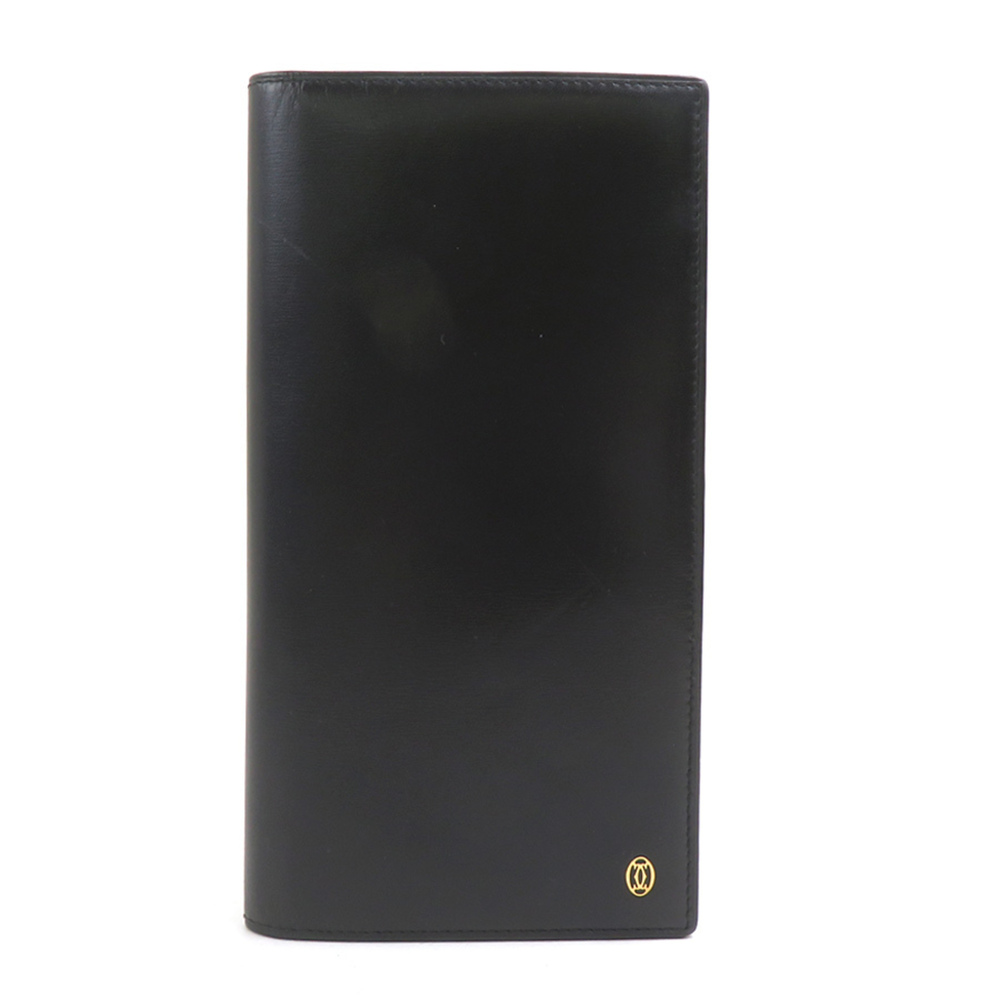 Cartier CARTIER Bi-fold long wallet, leather, black, men's r11177a